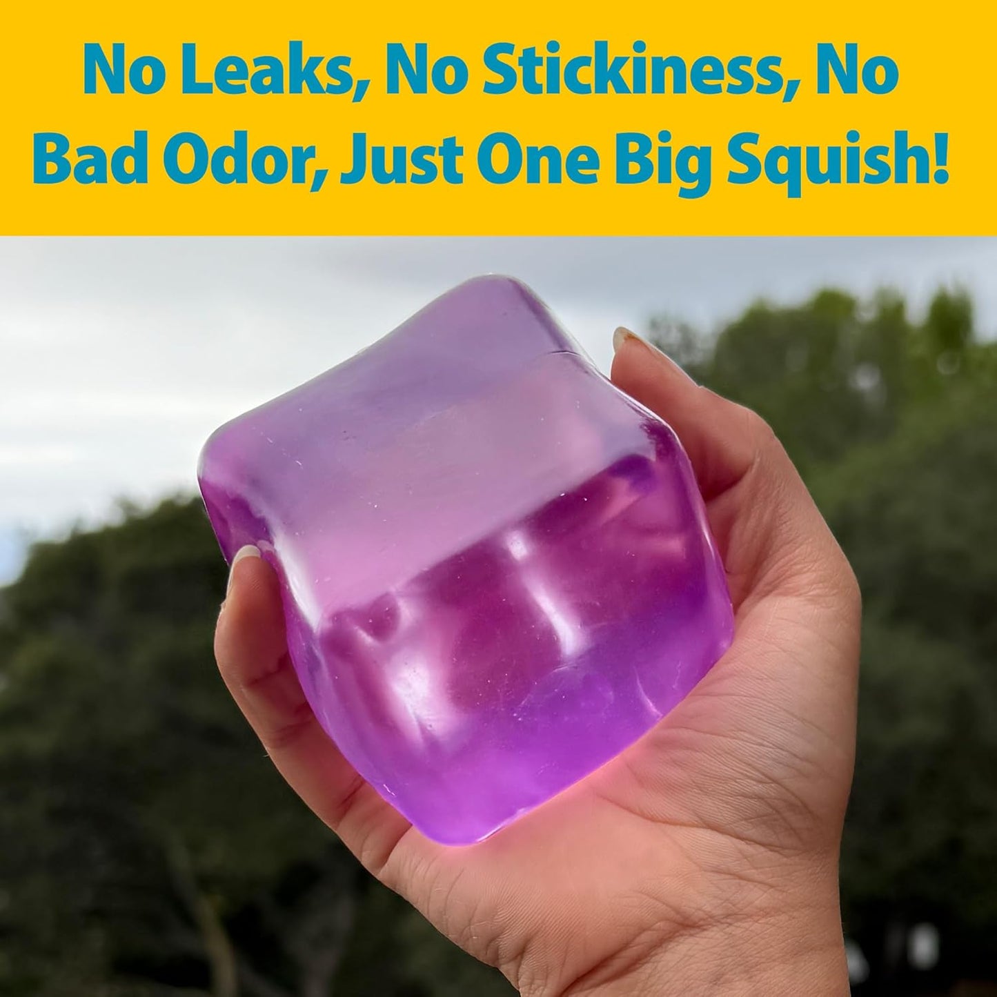 Premium Original Big Block Squeez'M Cube – 35% Larger Than The Standard Squishy Cube, Sensory Fidget Toy for Kids & Adults, Stress Relief, Focus & Play – Durable, Gift-Ready – ASTM Certified 3+