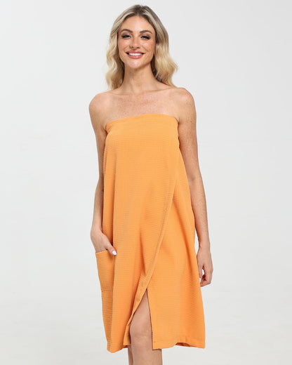 Xeoxarel Bath Towel Robe for Women, Lightweight Soft Towel Wraps, Comfortable Bathrobe, Perfect for Spa, Sauna, and Pool