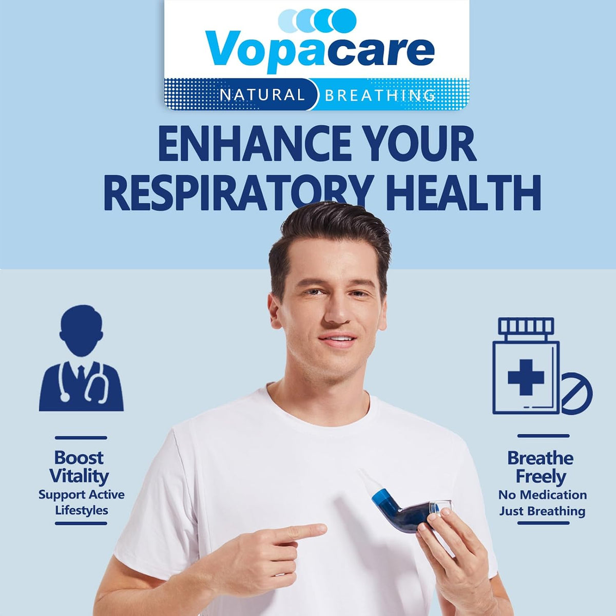 Flutter Valve Breathing Exercise Device for Lungs, Mucus Removal Device, Adjustable Resistance Breathing Trainer, Portable Lung Exerciser for Mucus Clearance