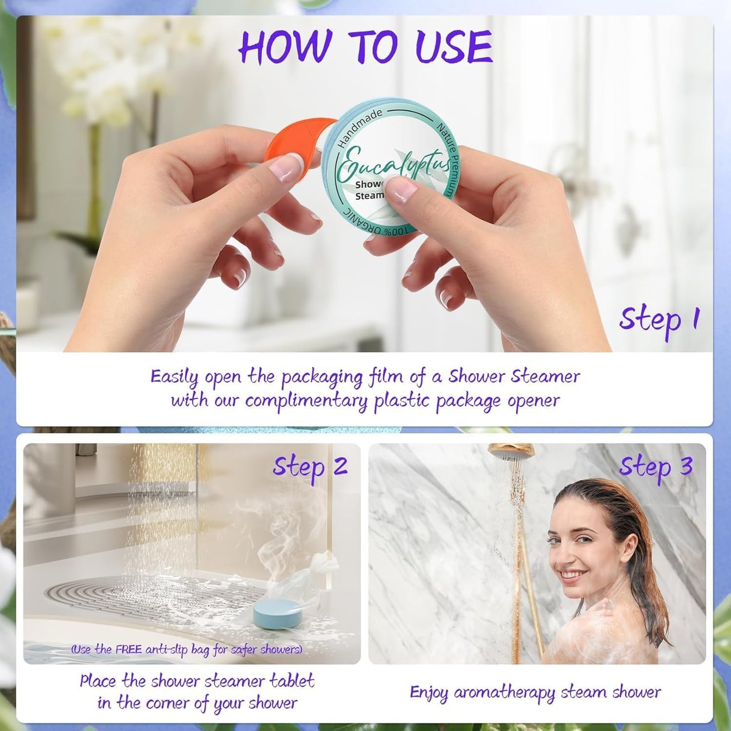 Shower Steamers Aromatherapy 8 Pack - Gifts for Women, Shower Bombs with Essential Oils, Self Care and Stress Relief Stocking Stuffers, Relaxation Birthday Gifts for Women and Men