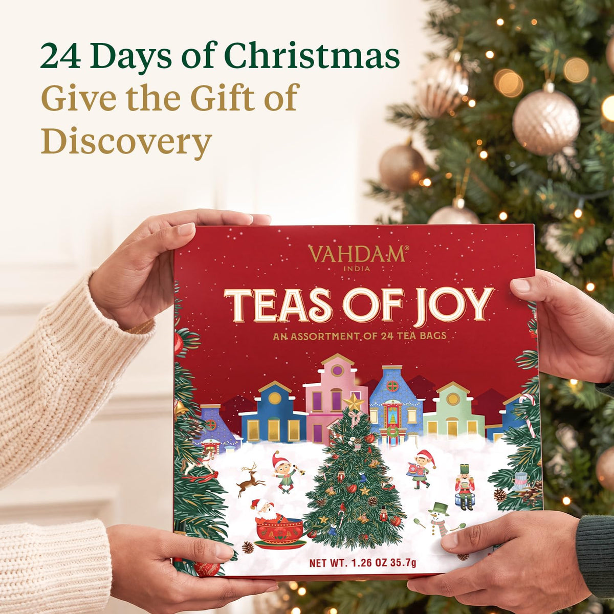 VAHDAM Teas of Joy - Tea Advent Calendar 2026 | 24 Unique TeaBags for Xmas
