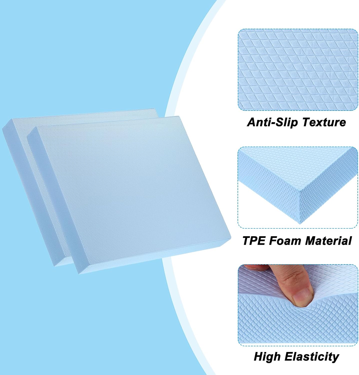 PATIKIL Balance Pad, Non-Slip TPE Foam Pad Cushion Exercise Yoga Mat Knee Pad for Fitness Stability Core Training Stretching