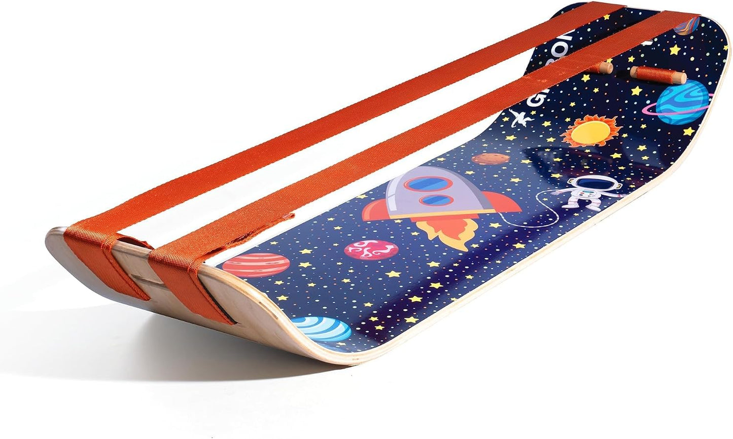 GIBBON SlackBoard - GiBoard Balance Board - Gift for Kids & Adults - 1 & 2 Line Options - Slackline Balance Trainer for Core Workouts, Standing Desk Exercise, Home Gym, Yoga & More
