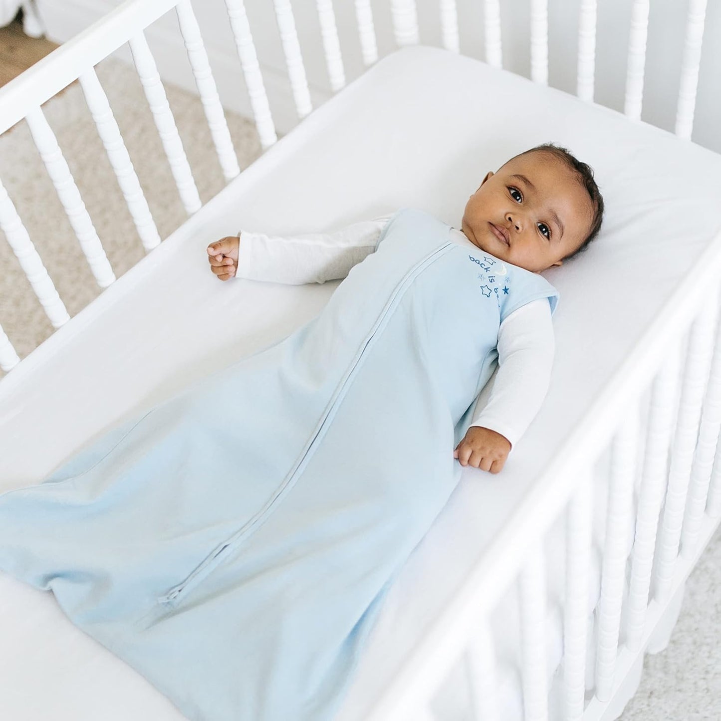 HALO SleepSack, 100% Cotton Wearable Blanket, Swaddle Transition Sleeping Bag, TOG 0.5, Ocean Life, Medium, 6-12 Months