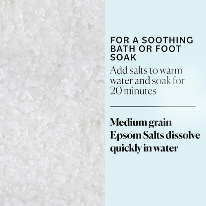 Sky Organics - Epsom Salt Bath Soak, 5 lbs - Magnesium Sulfate USP - 100% Pure, Medium Grain - Unscented - Soaking Bath Salts - Resealable Bag - Natural, Vegan & Cruelty Free - Self Care - Bath & Feet