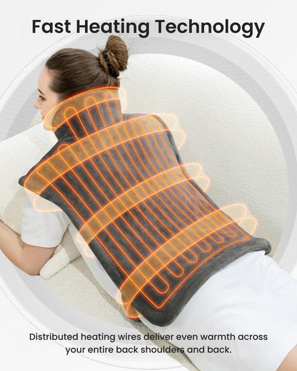 RENPHO Fathers Day Dad Gifts, Electric Heating Pad - 6 Heat Levels for Neck Shoulder and Back, Birthday Gifts for Women Men, Weighted Pad for Snug Fit, ETL Certified, FSA Eligible, 24"x33" Gray