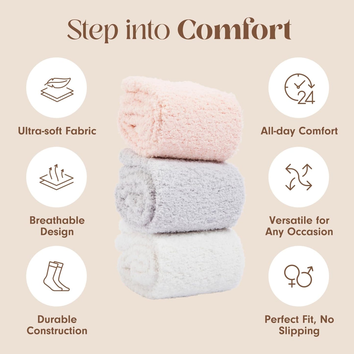 Unboxme Gifts Warm & Cozy Ultra-Luxe Cloud Sock, Gift for Women & Men