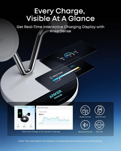 Anker Prime 3-in-1 Qi2.2 MagSafe Compatible 25W Wireless Charging Station