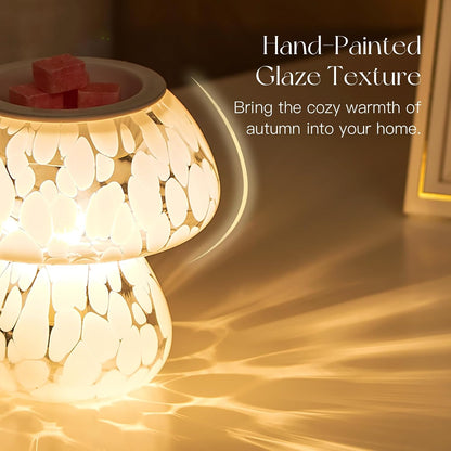 Candeldo Mushroom Wax Melt Warmer: Wax Melter Warmer with Timer Cute Melter Fragrance Candle Lamp Home Decor Mothers Day Birthday Gift for Women