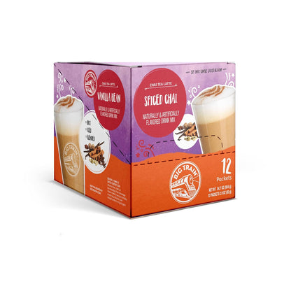 Big Train Spiced Chai Tea Latte Beverage Mix, 2.9 oz Packets (Pack of 12)