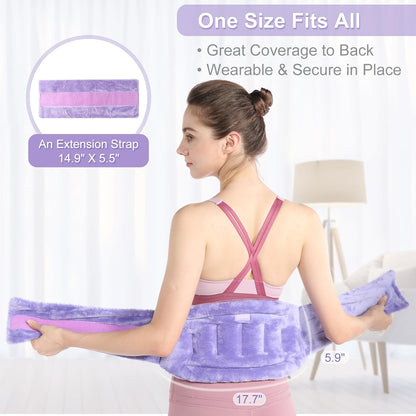 SuzziPad Microwave Heating Pad for Back and Lumbar Discomfort, Microwavable Heating Pads with Moist Heat, Hands-Free Heat Wraps for Back, Stomach and Neck, Warm Compress for Daily Relaxation
