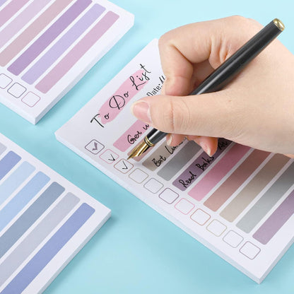 4 Pack to Do List Notepad, 4x6 Daily to Do List Sticky Notes