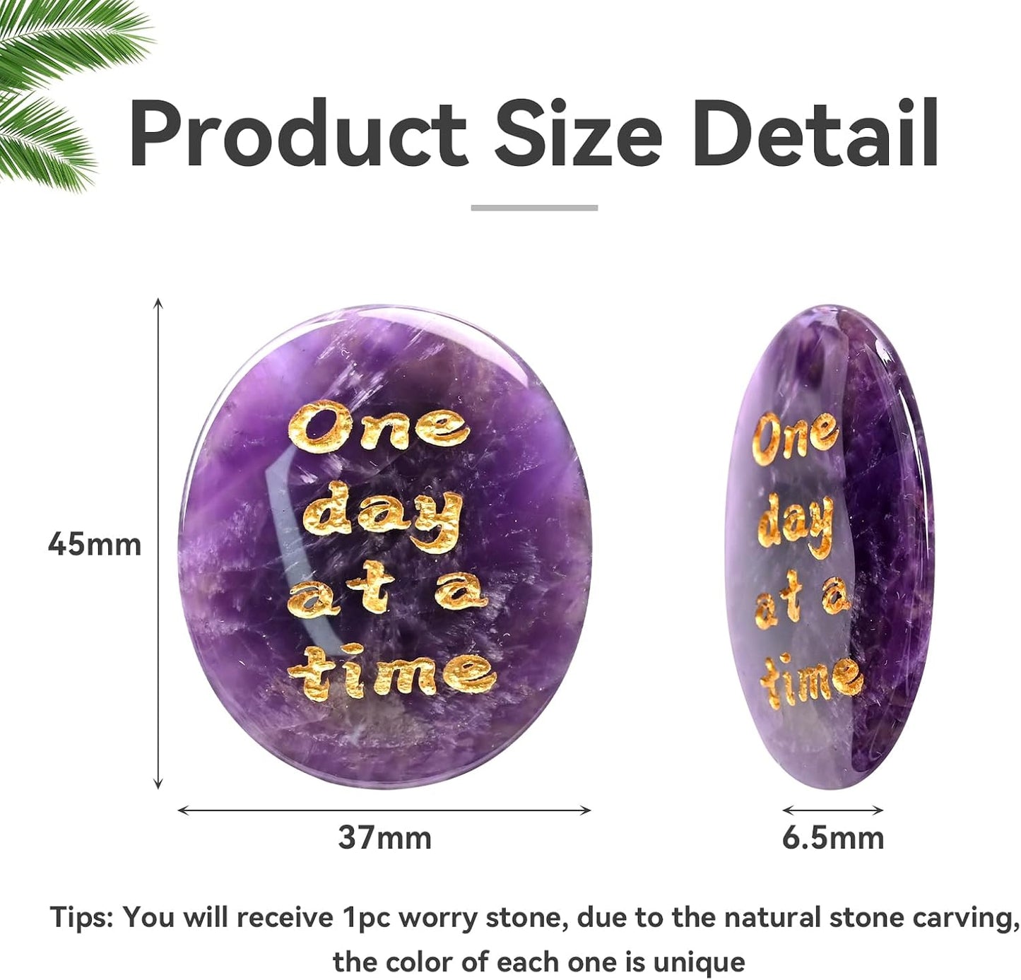 Gemstone Worry Stones for Anxiety, Amethyst and Red Agate Crystals, Hand Carved Thumb Worry Stone Healing Crystal for Relief, Yoga Meditation