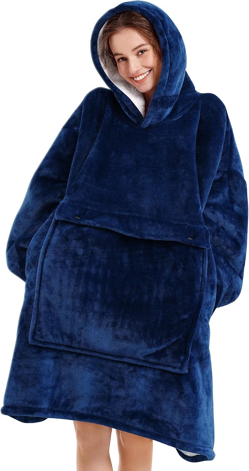 Narecte Cozy Oversized Blanket Hoodie Wearable Blanket Adults Soft Hooded Blanket Hoodie Birthday Gifts for Women Christmas - Colors A