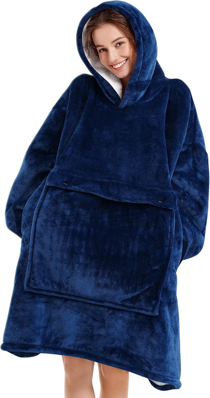 Narecte Cozy Oversized Blanket Hoodie Wearable Blanket Adults Soft Hooded Blanket Hoodie Birthday Gifts for Women Christmas - Colors A
