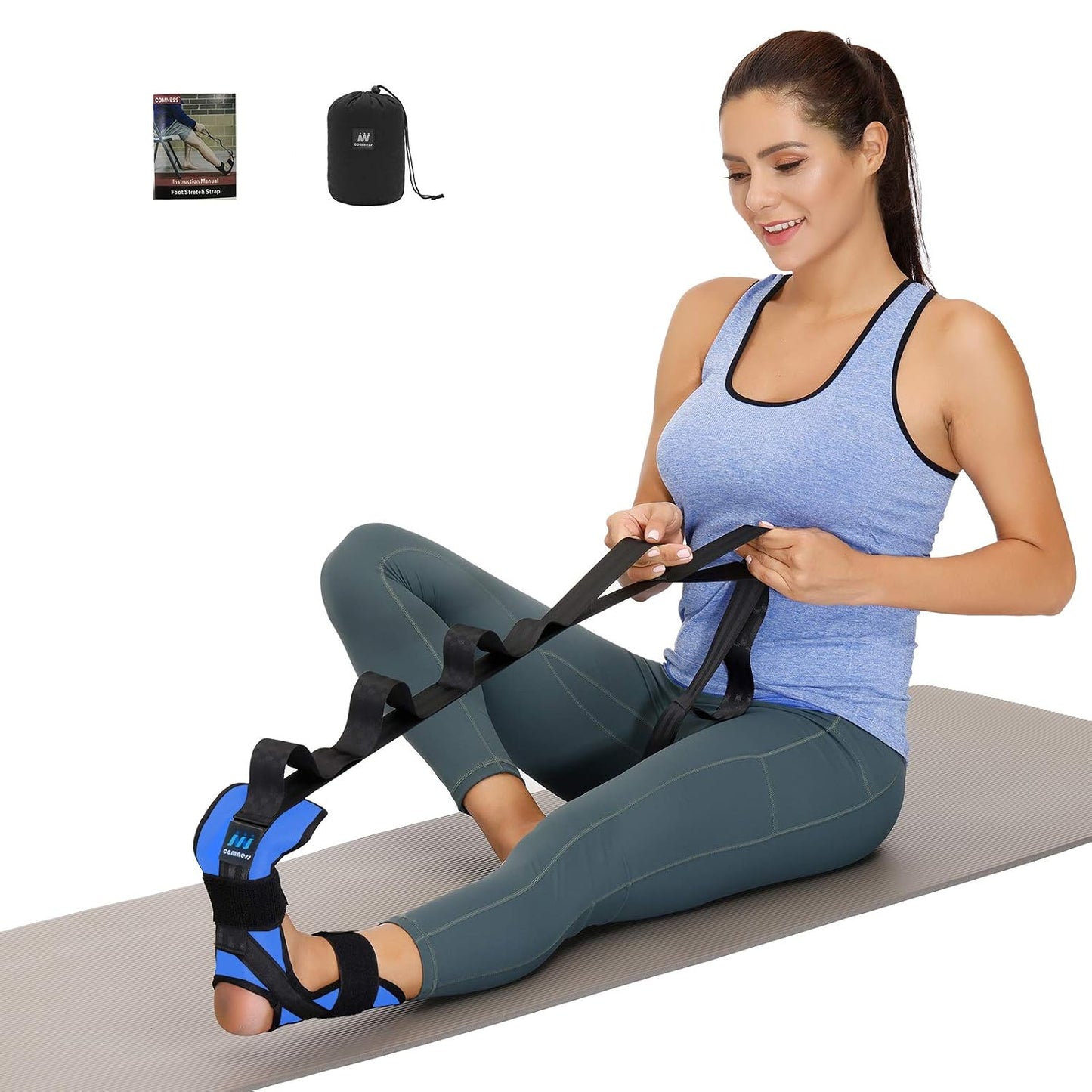 comness Plantar Fasciitis Relief Kit – Foot Stretcher and Foot Massager Roller, Stretch and Roll Routine for Heel Pain,Arch Pain, Simple At-Home Daily Foot Care