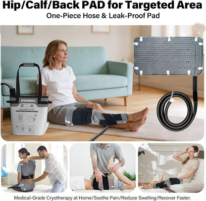 Cold Therapy Machine, Programmable Ice Machine for Shoulder After Surgery, Portable Shoulder Replacement Recovery System, Cryotherapy Pain Relief with Pad