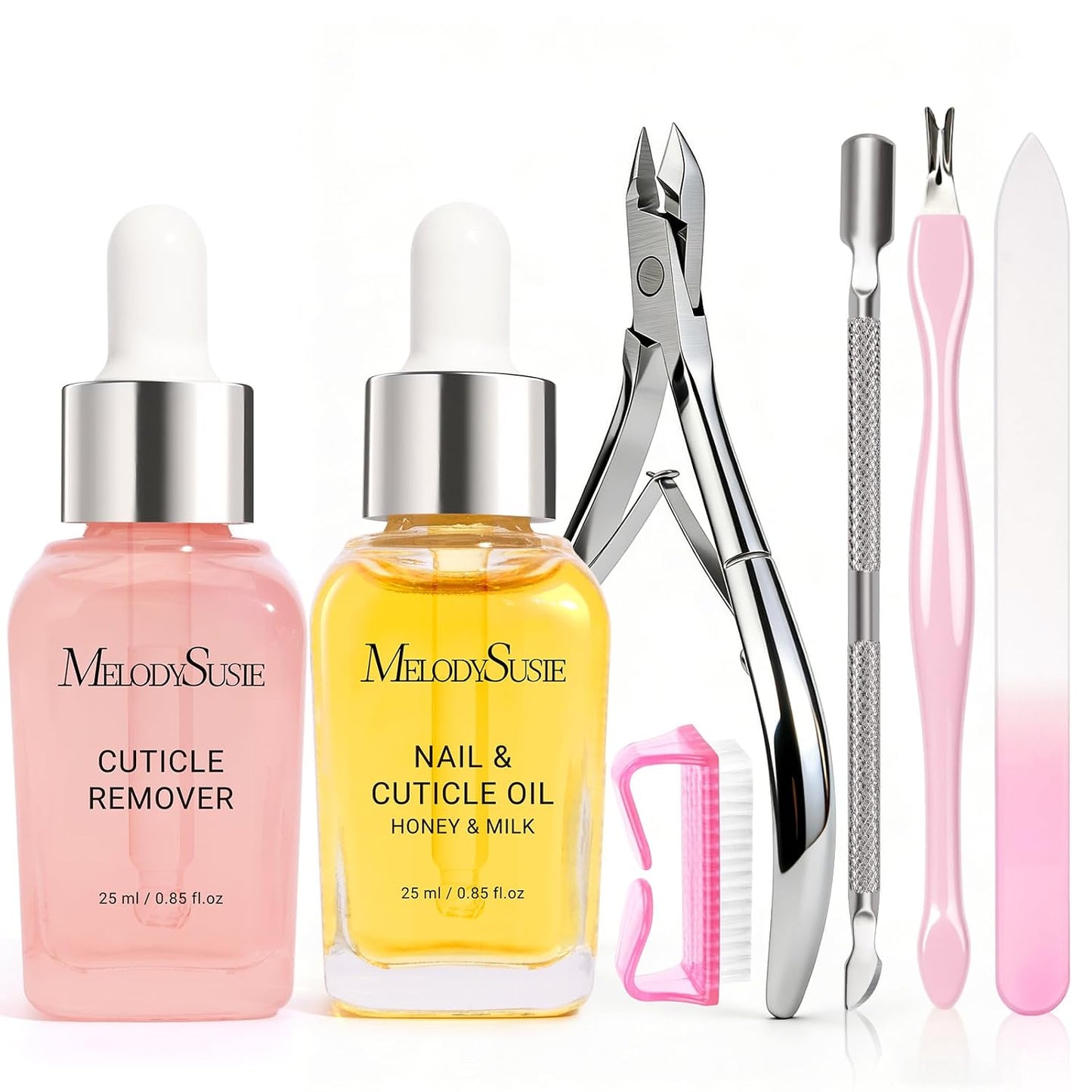 MelodySusie 16Pcs Professional Nail Buffer Kit,Nail Files and Buffers,Nail Buffer Block,Nail Brush, Nail File Buffers Kit for Natural Nails,DIY,Home Use,Salon（100/180 Grit）