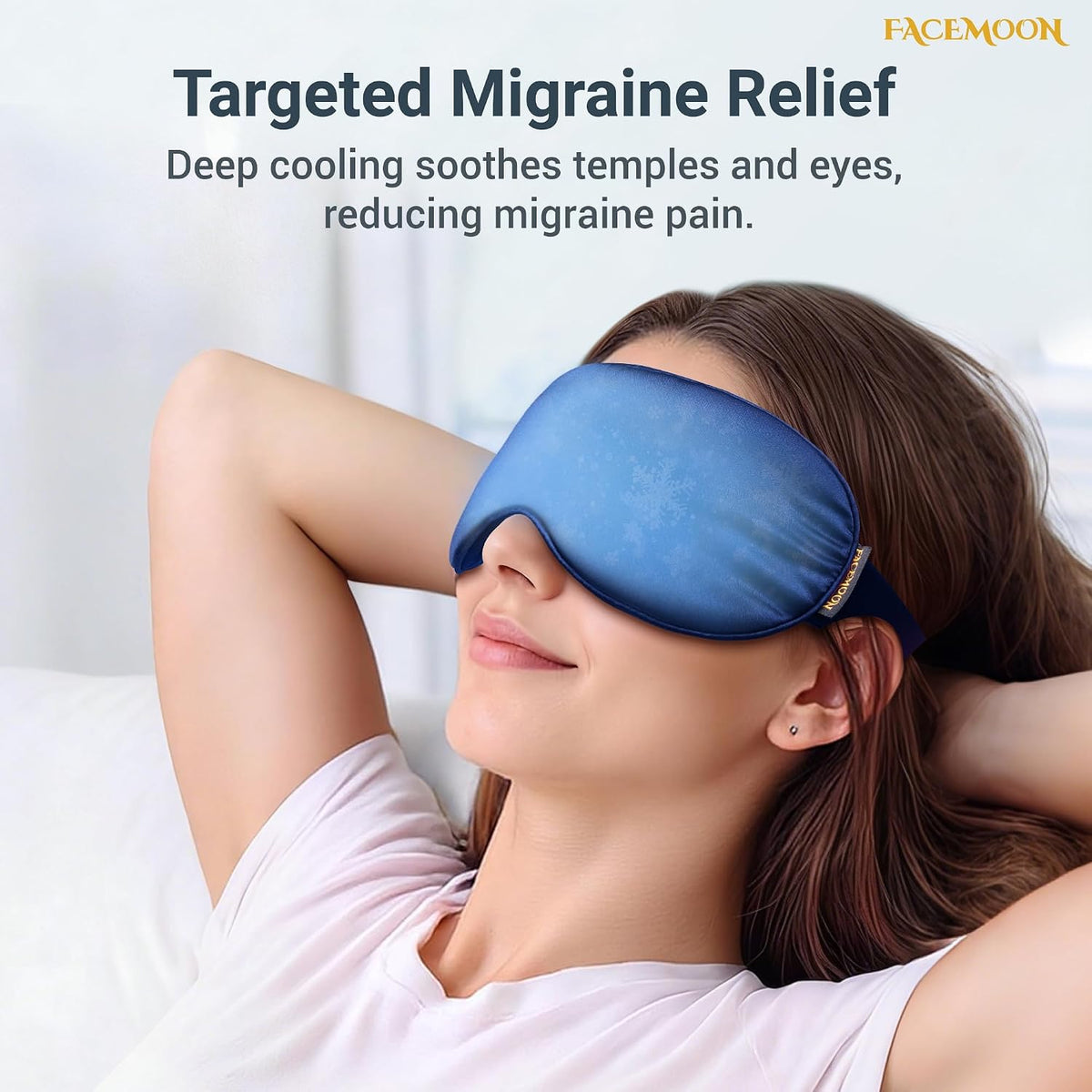 Cooling Eye Mask for Puffy Eyes: Fsa Eligible ltems Hsa, Migraines Headache Fast Relief After Surgery Care Cold Compress, Reusable Face Ice Pack Gel for Dark Circles, Gentle Weighted Sleep Mask Purple