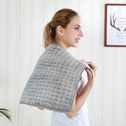Electric Heating pad with 6 Heat Settings, Auto Shut Off, Dry Electric Heating for Back Neck Knee Arms Legs Shoulder Heat Pads for Christmas Birthday Father Mother's Day (24"X12", Gray Green)