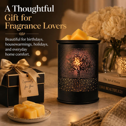 kobodon Wax Melt Warmer Metal Wax Warmer for Scented Wax Electric Fragrance Candle Oil Burner 2 in 1 Wax Melts as Gifts for Moms Grandma Women Girls(Sunflower)