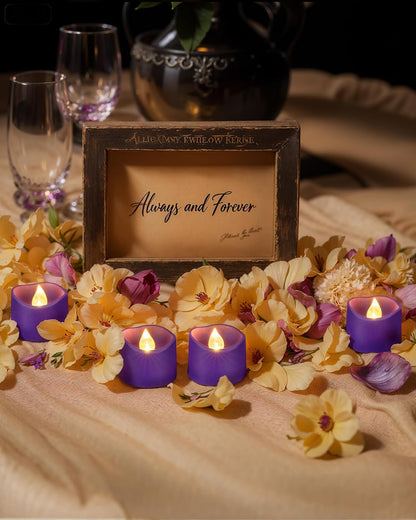 Homemory 24-Pack Flameless LED Tea Lights Candles Battery Operated, 200+Hour Fake Electric Candles TeaLights for Votive, Aniversary, Wedding Centerpiece Table Decor, Funeral, Halloween, Christmas