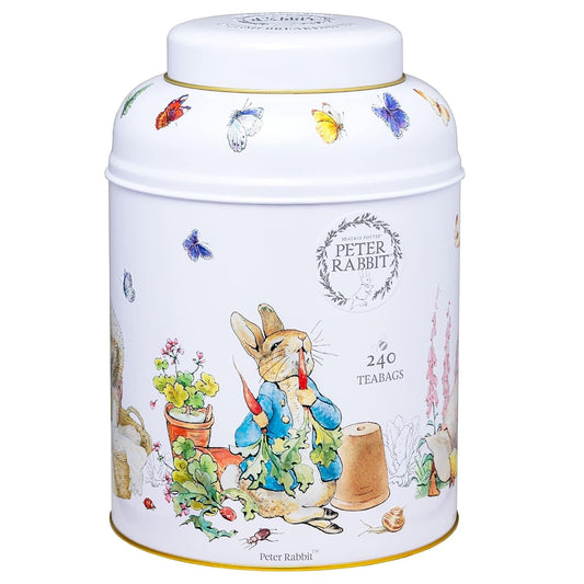 New English Teas Beatrix Potter Peter Rabbit Tea Caddy with 240 English Breakfast Teabags