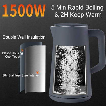 1.5L Electric Kettle Temperature Control, Green