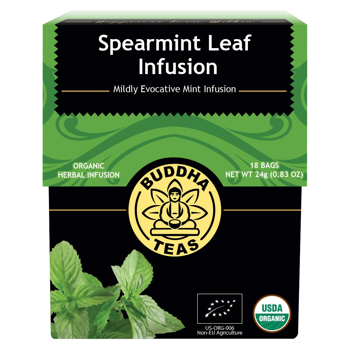 Buddha Teas Organic Lemon Balm - OU Kosher, USDA Organic, CCOF, 18 Bleach-Free Tea Bags