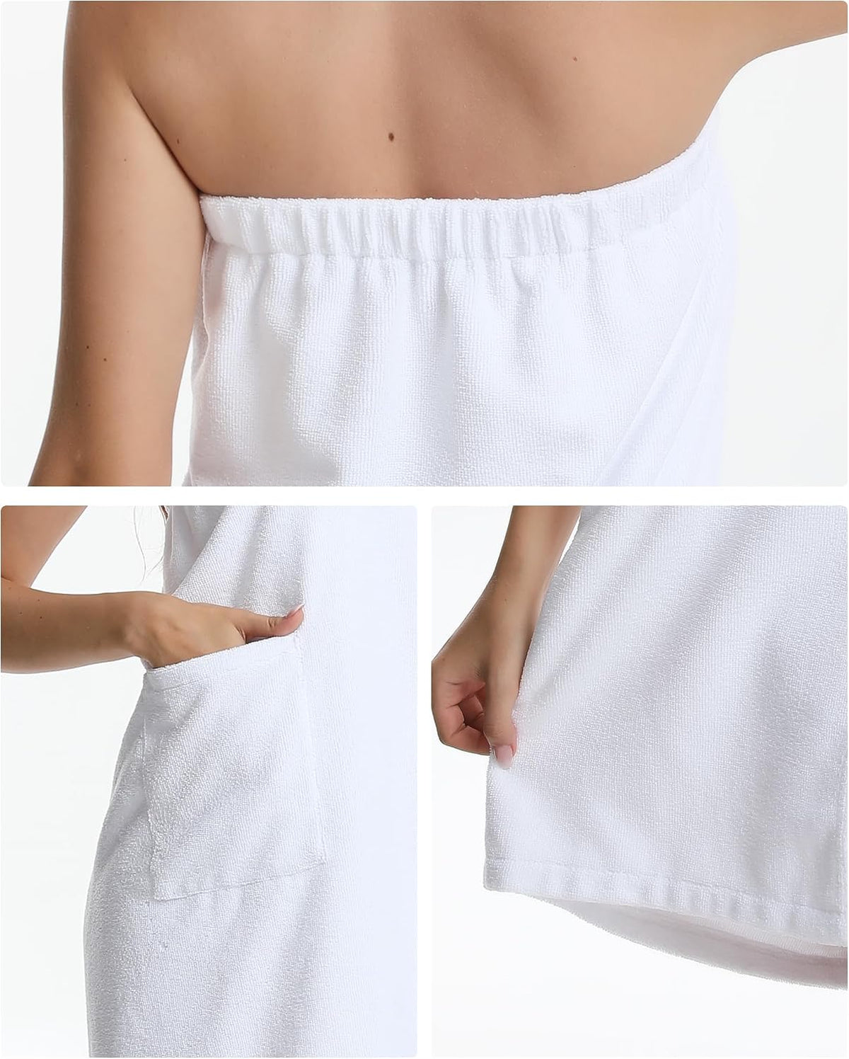 Xeoxarel Lightweight Waffle Bath Towel Wraps for Women after Shower
