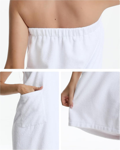 Xeoxarel Lightweight Waffle Bath Towel Wraps for Women after Shower