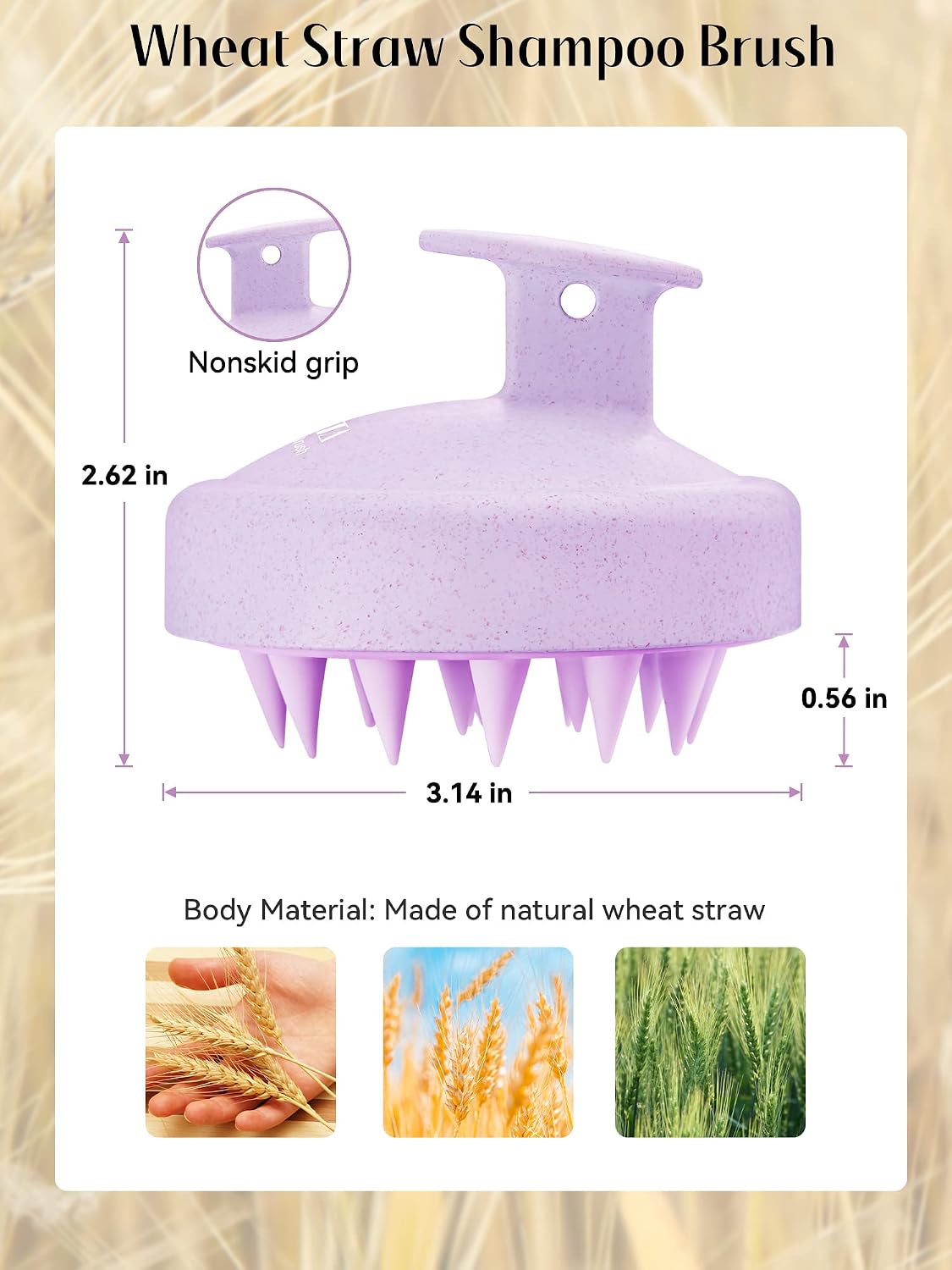 HEETA Scalp Massager Hair Growth, Soft Silicone Scalp Scrubber Shampoo Brush for Exfoliation, Dandruff Removal Head Massage Stress Relax, Wet & Dry Use for Thick Thin Curly Hair Care, Black