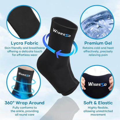 Ankle Ice Pack Wrap, Achilles Tendonitis Brace, Hot & Cold Compress
