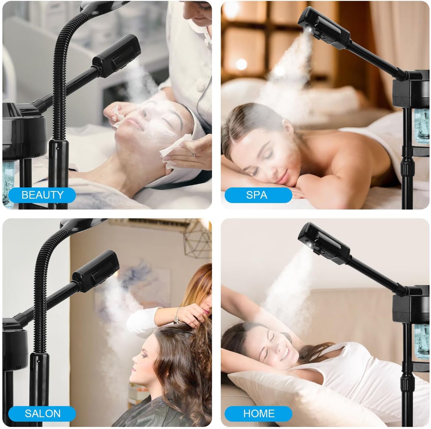 Professional Facial Steamer, Face Steamer with Hot Mist, Esthetician Facial Steamer Salon Spa Beauty Skin Care Equipment