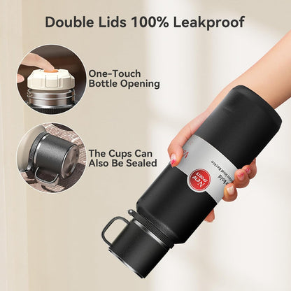 Stainless Steel Insulated Tea Infuser Bottle, Vacuum Insulated Water Bottle, Tea Tumbler with Separate Tea Compartment, 24-Hrs Insulation Commute Travel (White,32oz/1000ml)