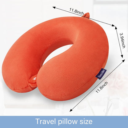 Neck Pillows for Sleeping Travel Pink Travel Pillow Comfortable U Shape Memory Foam Pillows Neck and Head Support Portable Travel Neck Pillow Suitable for Planes, Trains, Self-Driving Cars