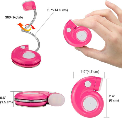 LUXSWAY Rechargeable Reading Book Light for Kids,LED Reading Lights for Books in Bed,Amber Book Light with Magnetic,Flexible Gooseneck,Cute Bookmark Lights for Bookworms-Orange