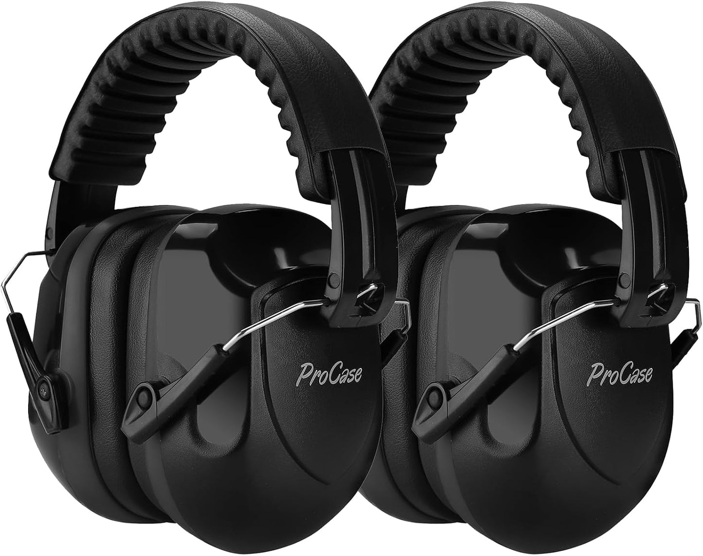ProCase NRR 28dB Noise Reduction Ear Muffs, Foldable Adjustable Passive Noise Cancelling Headphones for Adults Kids Autism, Hearing Protection for Shooting, Construction, Mowing, Studying -Black - Colors A