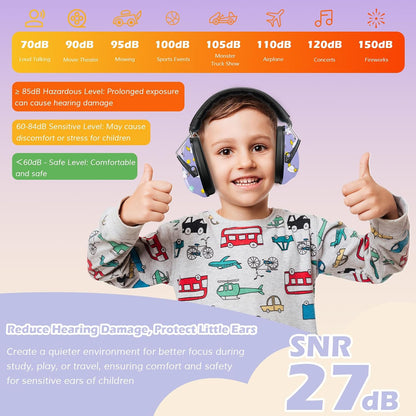 ProCase Noise Cancelling Headphones for Kids Toddler, SNR 27dB Noise Reduction Ear Muffs, Hearing Protection for Monster Jam, Concerts, Fireworks, Shooting, Air Show, Autism Sensory Needs -Blue