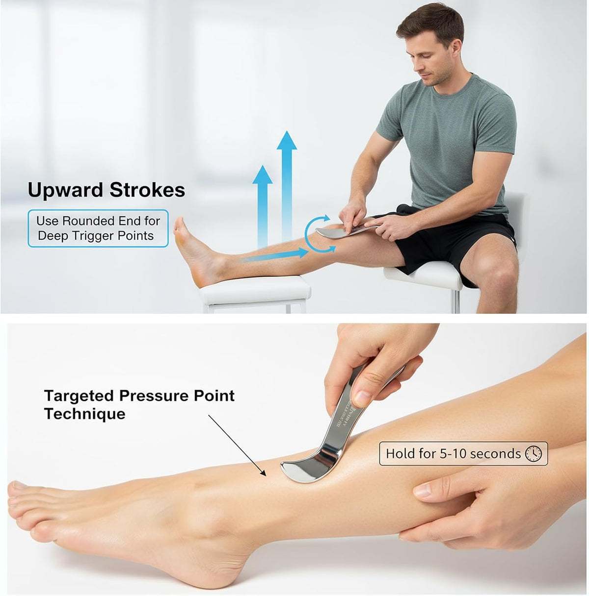 BYYDDIY-Non-Magnetic 304 Stainless Steel Gua Sha Muscle Scraper Tool for Scar Tissue,Muscle Scraping Tool for Massage Scraper,IASTM Tools for Physical Therapy, Soft Tissue Massage