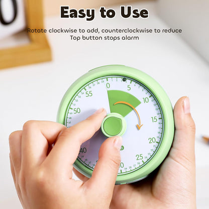 Visual Timer for Kids 60-Minute Countdown Timer with Optional Alarm, Focus Tool for ADHD & Autism, Time Management for Homework, Chores, Office, Kitchen, Teaching & Study Routines (Pink)