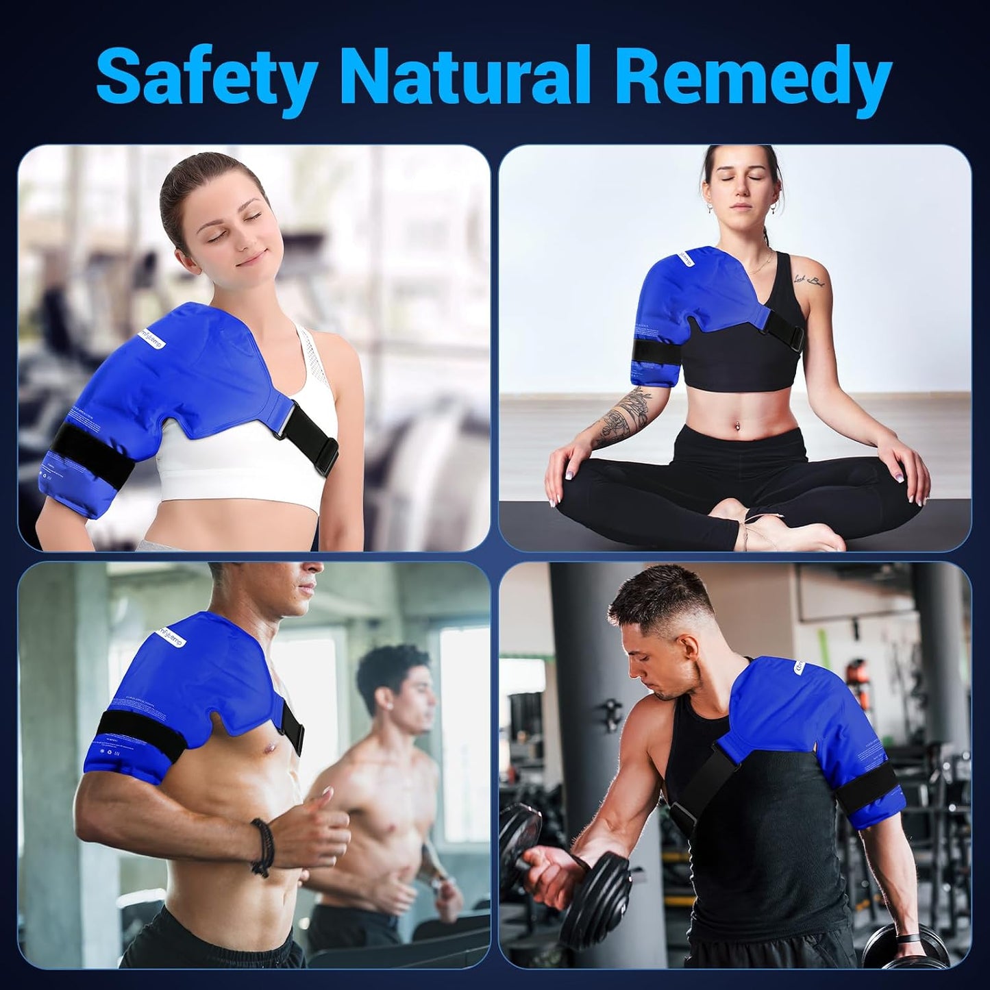 Comfytemp Shoulder Ice Pack Rotator Cuff Cold Therapy Wrap, FSA Eligible HSA, Gel Packs for Injuries Reusable Hot Cold Compress Shoulder Brace for Pain Relief, Men Women Recovery Item (Large/X-Large)