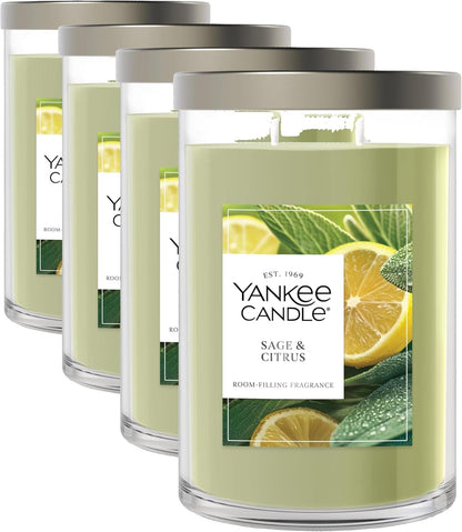 Yankee Candle Sage & Citrus, Scented Candle, 14.5oz 3-Wick Candle Jar with up to 40 Hours Burn Time, Giftable