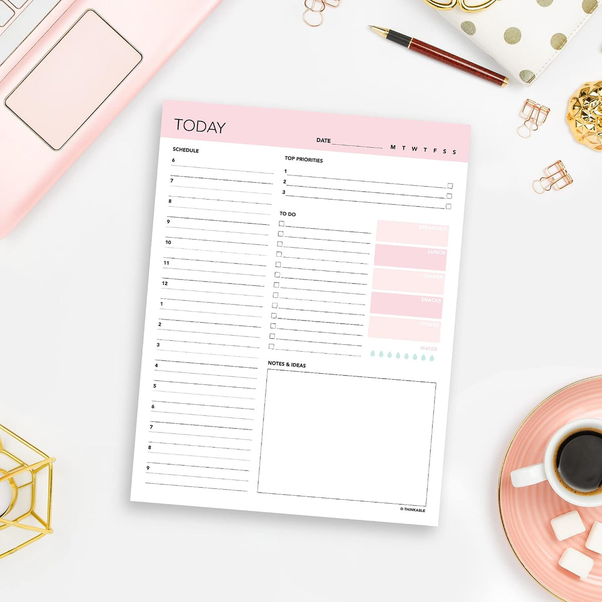 Daily Planner Notepad - 8.5x11 To Do List Organizer