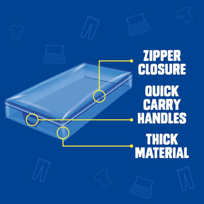 Ziploc Flexible Totes, 22 Gallon X-Large Storage Bags with Zipper, 2 Count