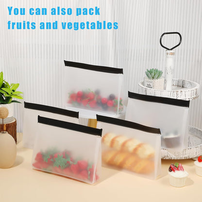 6 Pack Reusable Ice Storage Bags, 10 x 7.3 x 2.2in Leak Proof Ice Bags With Secure Zip Close Design, Bpa-Free