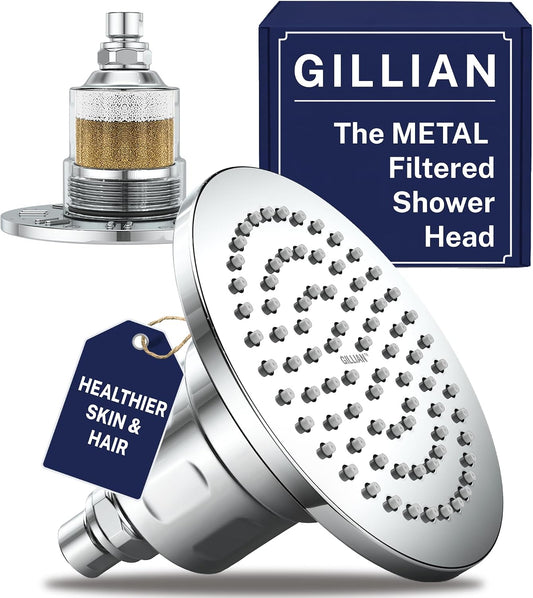 Gillian Metal Filtered Shower Head High Pressure, KDF-55 Removes Chlorine