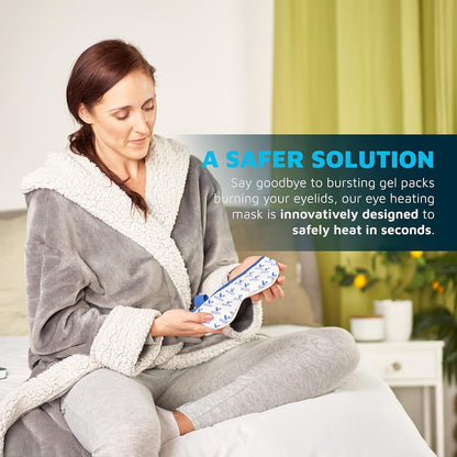 Medcosa Eye Mask for Dry Eyes | Warm Eye Compress | Natural Heat Eye Mask for Styes, Blepharitis, Tired Eyes & More
