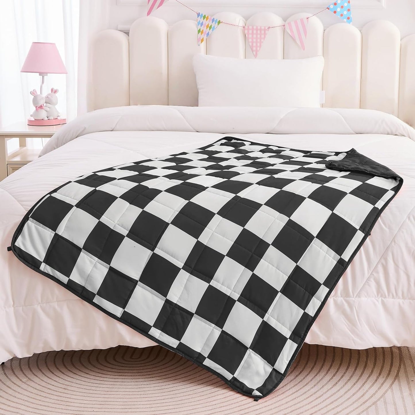 yescool Weighted Lap Pad 2 Pounds Weighted Lap Blanket, Space Plane Small Weighted Blanket, Weighted Throw Blanket Gifts for Travel Indoor Outdoor, 20"x30"