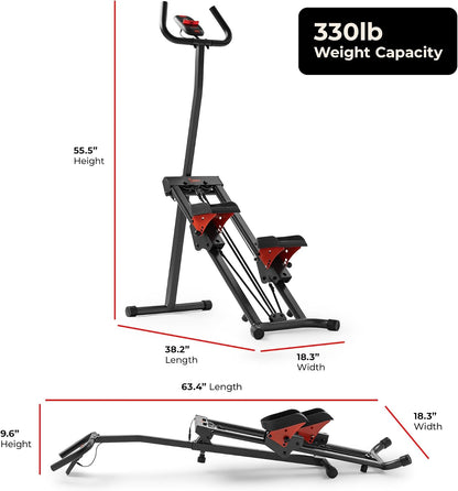 Sunny Health & Fitness Foldable Stair Climber with Extended Step Range